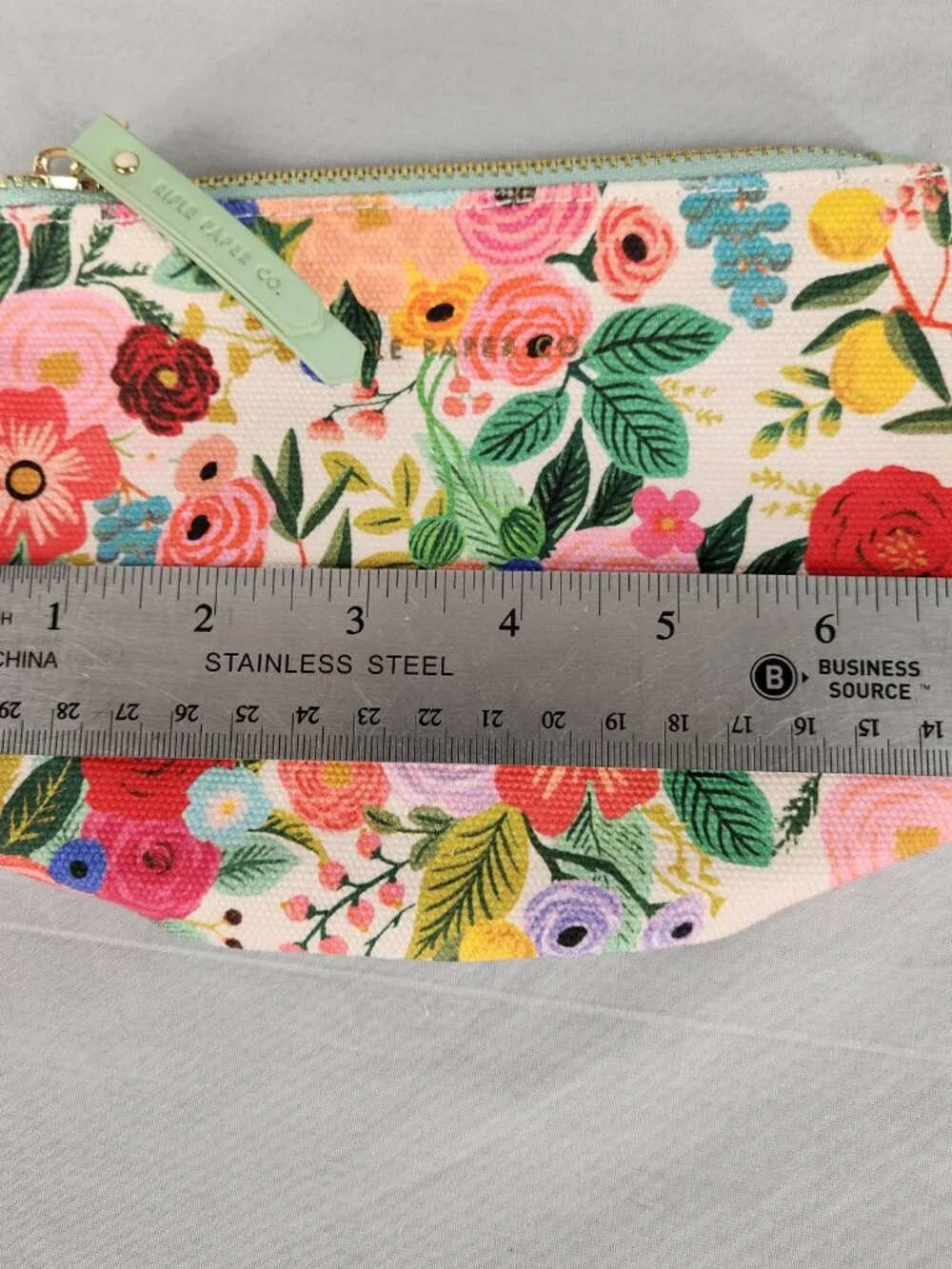 New Rifle Paper Company Lot 2 Notebooks ZIpper Pouch Keychain Floral Garden